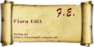 Flora Edit névjegykártya
